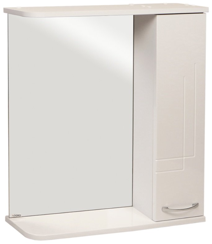 Шкаф зеркальный навесной KABINKA.KZ Аттика ECO, 60x15x70 см, белый