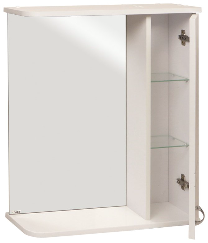 Шкаф зеркальный навесной KABINKA.KZ Аттика ECO, 60x15x70 см, белый купить,NaN