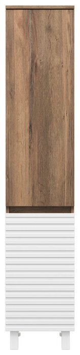 Шкаф-пенал навесной Brevita DAK-050350-19/01П, 35x34x165 см, коричневый, белый купить,NaN