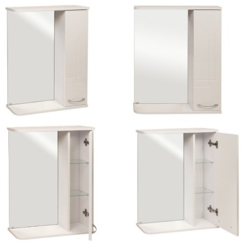 Шкаф зеркальный навесной KABINKA.KZ Аттика ECO, 60x15x70 см, белый