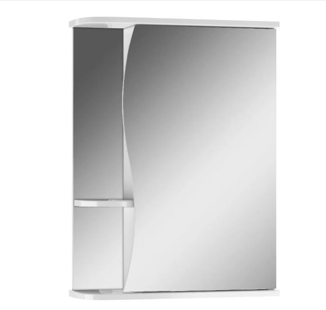 Шкаф зеркальный навесной KABINKA.KZ DA1031HZR, 51.6x15.7x70 см, белый