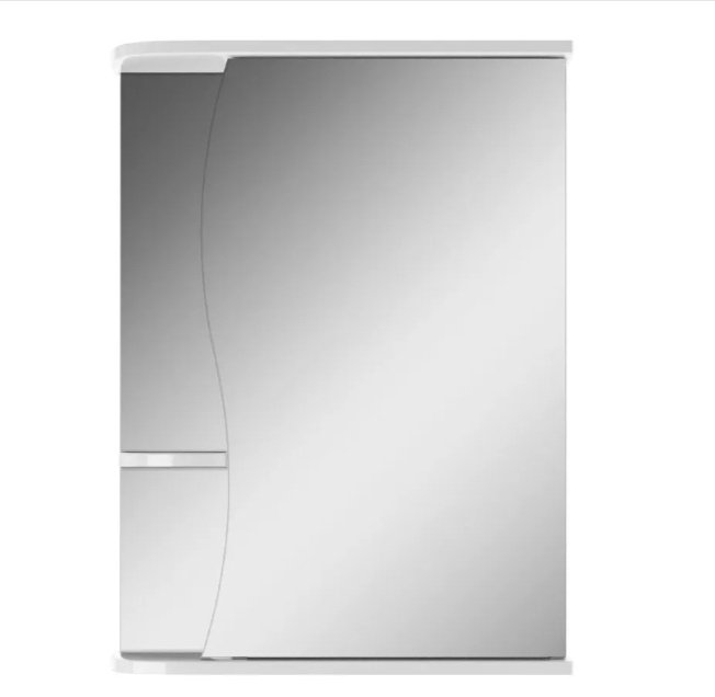 Шкаф зеркальный навесной KABINKA.KZ DA1031HZR, 51.6x15.7x70 см, белый