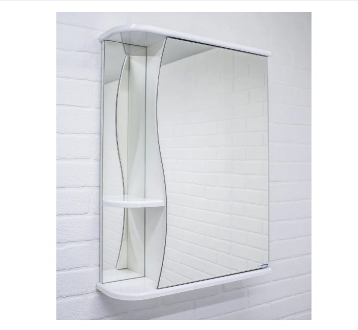 Шкаф зеркальный навесной KABINKA.KZ DA1031HZR, 51.6x15.7x70 см, белый