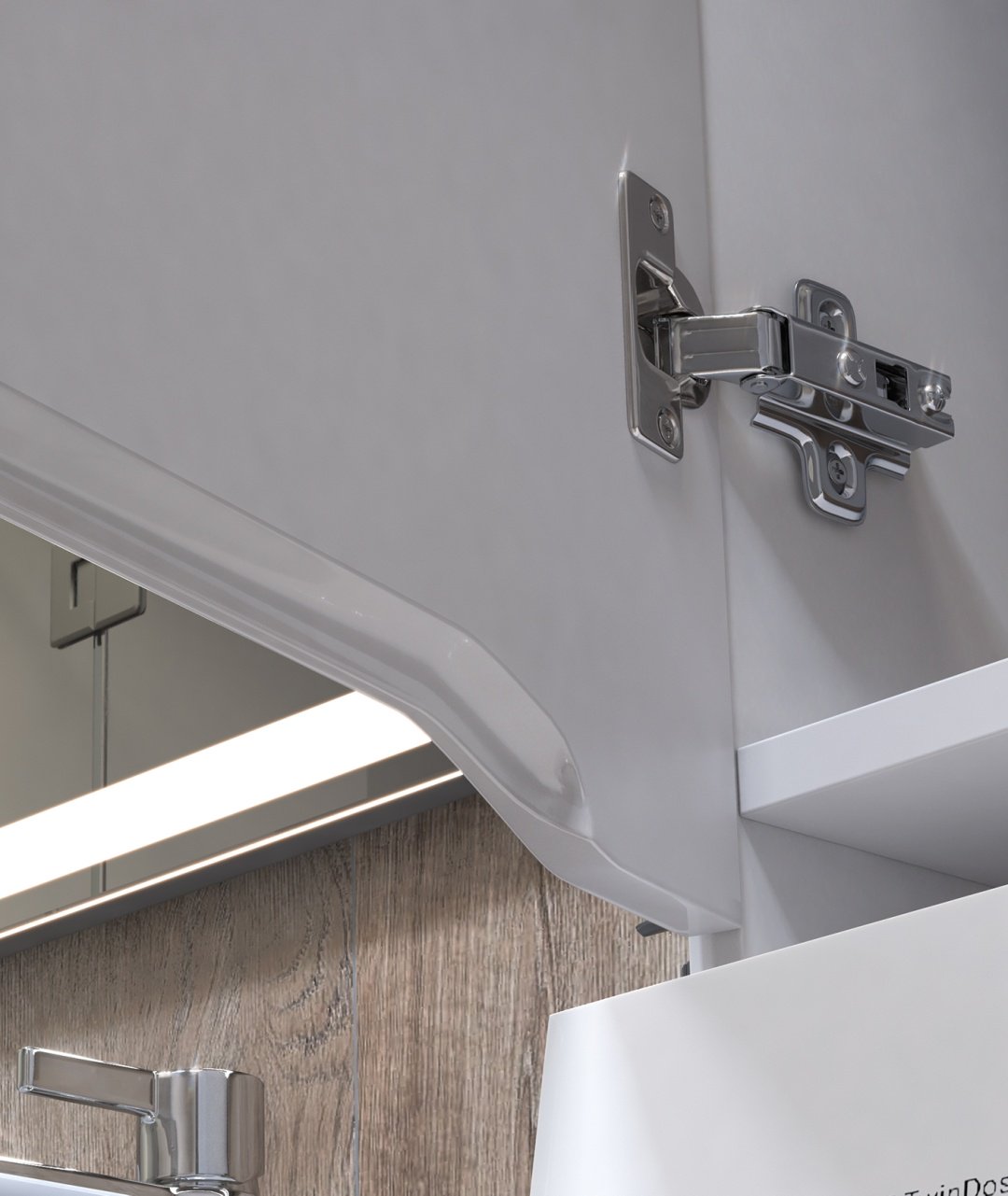 Шкаф-пенал над стиральной машиной KABINKA.KZ Grani, 64x35.9x199 см, белый