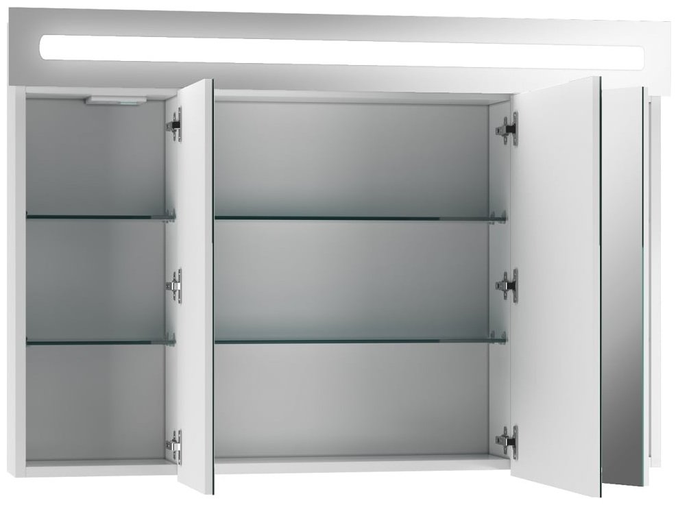 Шкаф зеркальный навесной KABINKA.KZ DV8013HZ, 107.2x14.8x72 см, белый