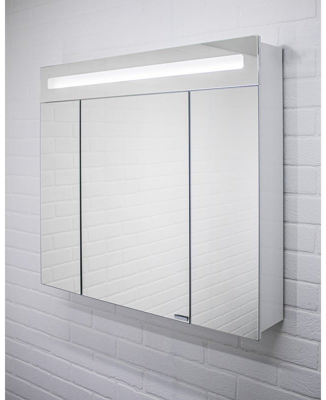 Шкаф зеркальный навесной KABINKA.KZ DV8013HZ, 107.2x14.8x72 см, белый