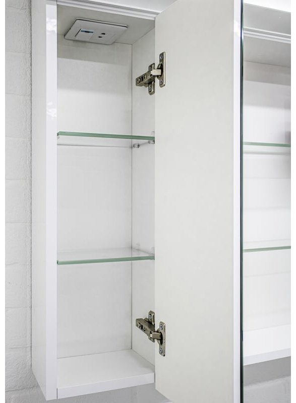 Шкаф зеркальный навесной KABINKA.KZ DV8013HZ, 107.2x14.8x72 см, белый купить,NaN