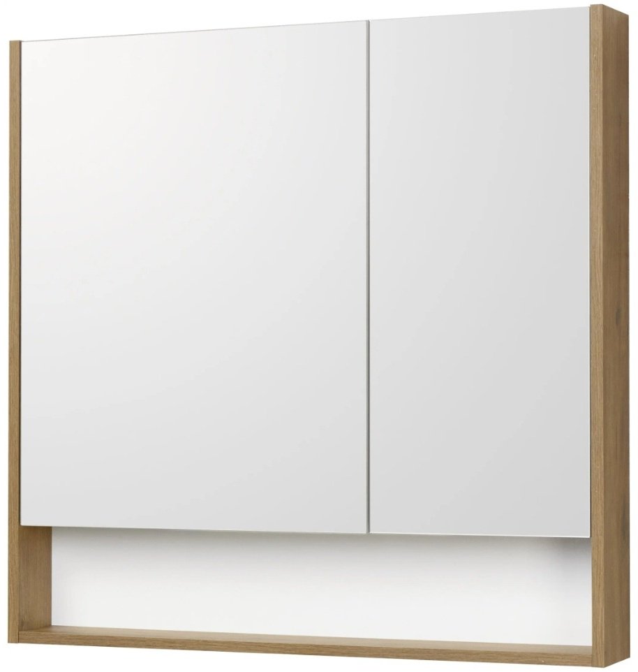Шкаф навесной Акватон Сканди 90, 85x13x85 см, белый, коричневый купить,NaN