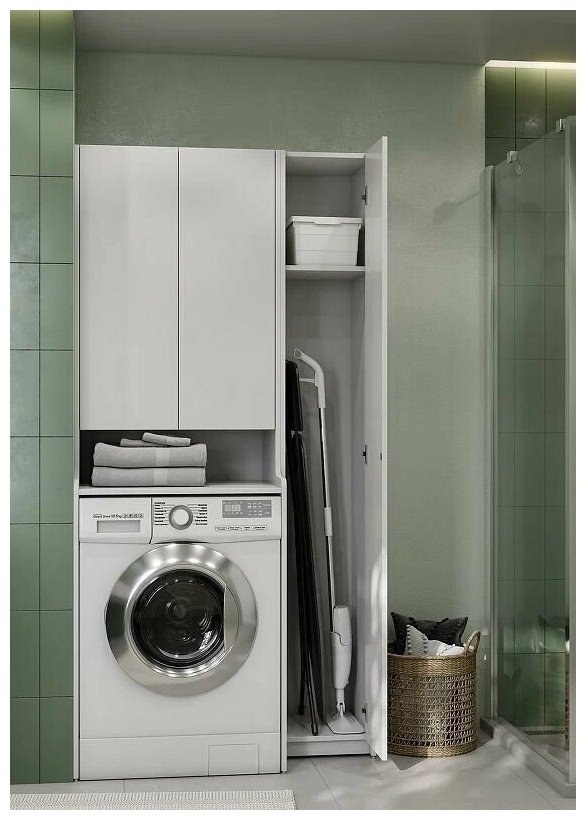 Шкаф напольный AQUATON K0000095736 31.2x26x198см белый купить,NaN