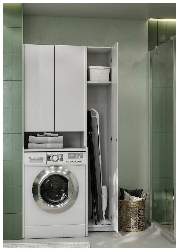 Шкаф напольный AQUATON K0000095736 31.2x26x198см белый купить,NaN