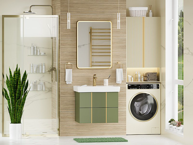 Шкаф навесной Brevita VEG-08060-031 60x30.4x110см светло-коричневый купить,NaN