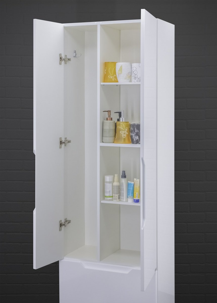 Шкаф-пенал напольный KABINKA.KZ Optima 60 , 60x32x195 см, белый