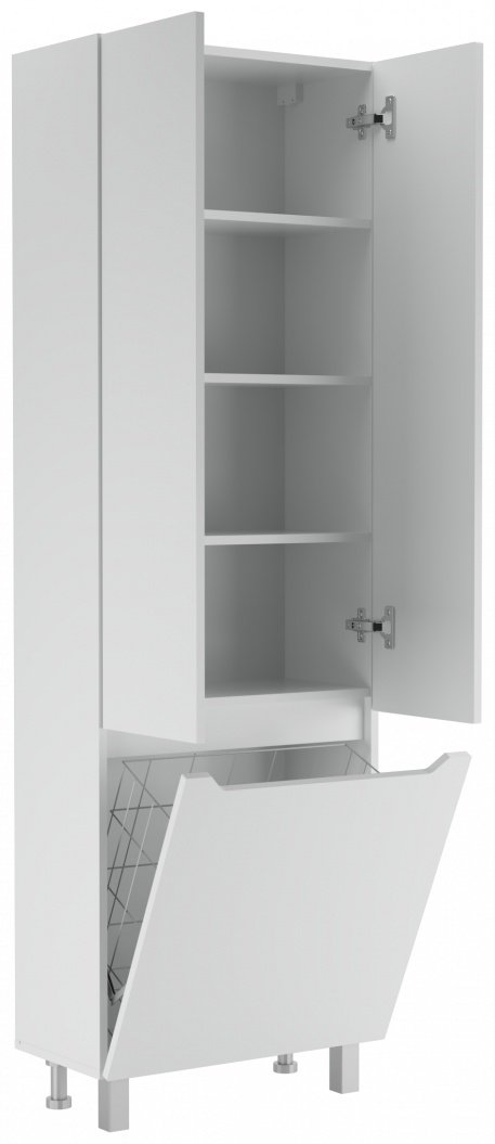 Шкаф-пенал напольный KABINKA.KZ Адай, 60.2x31.6x190 см, белый