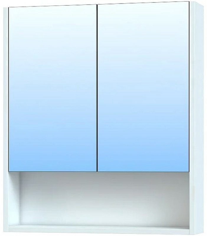 Шкаф зеркальный навесной Kabinka.kz Urban 600 Vigo 60x15.4x70см белый купить,NaN