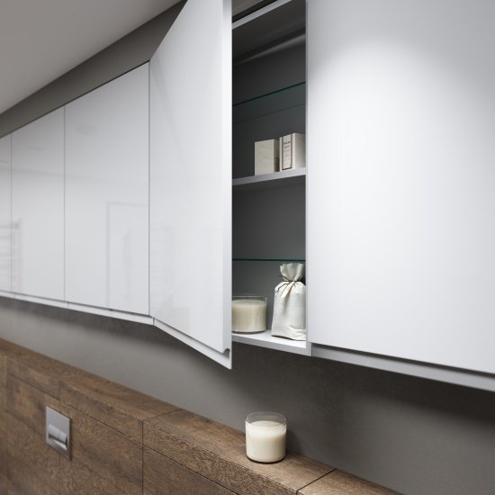 Шкаф навесной Cersanit 40x14x80 см, MODUO 40