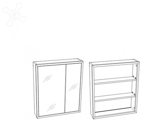 Шкаф навесной Corozo 60x15x70, Айрон 60"