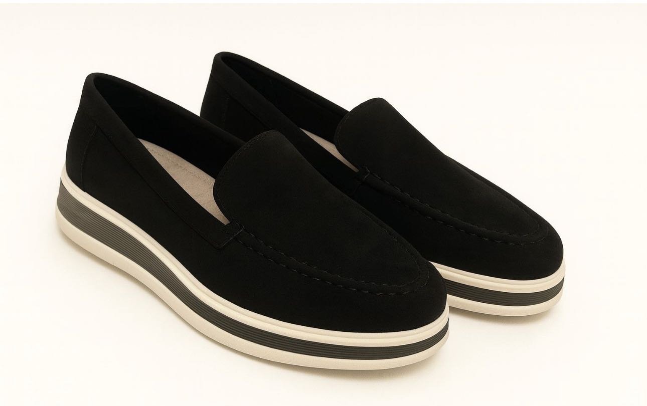 Лоферы Fashion chic бирюзовый, черный