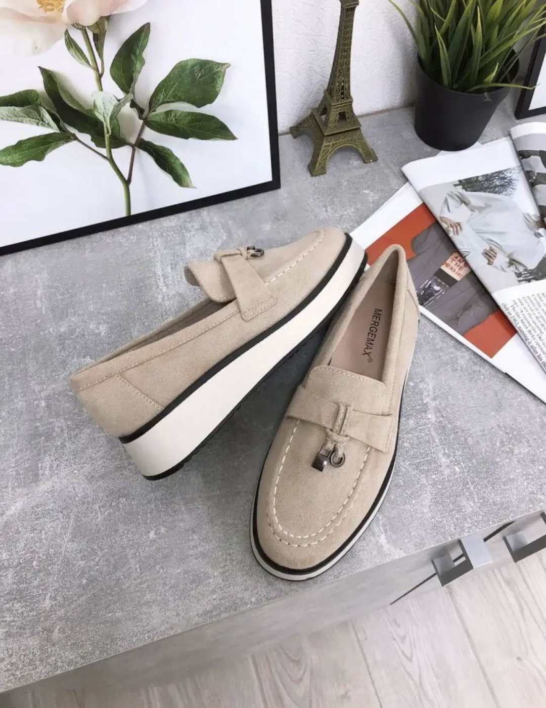 Лоферы Fashion бежевый, прозрачный купить,NaN