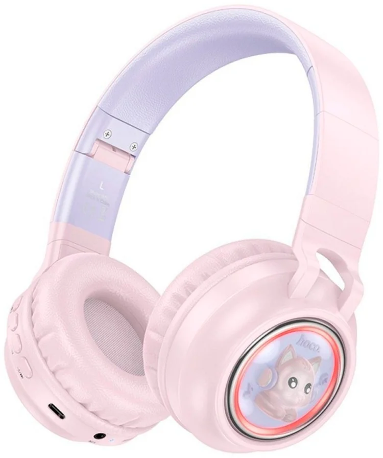 Наушники Hoco W50 Cute Fun Pink купить,NaN