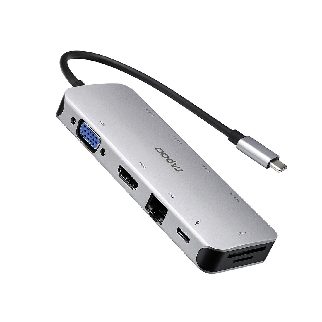 Док-станция Rapoo XD200C серебристая