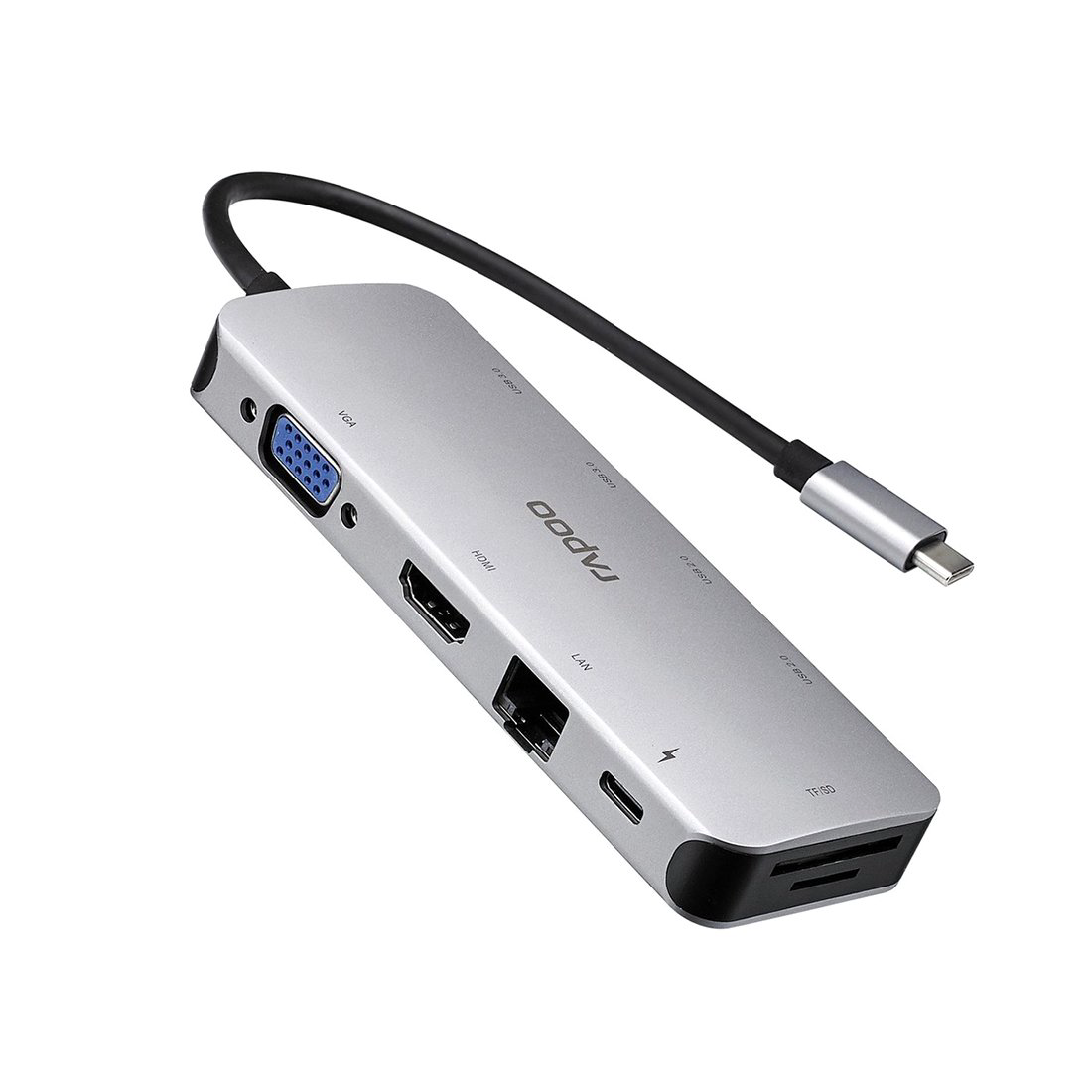Док-станция Rapoo XD200C серебристая