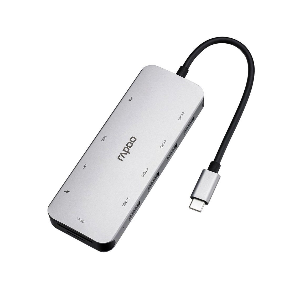 Док-станция Rapoo XD200C серебристая