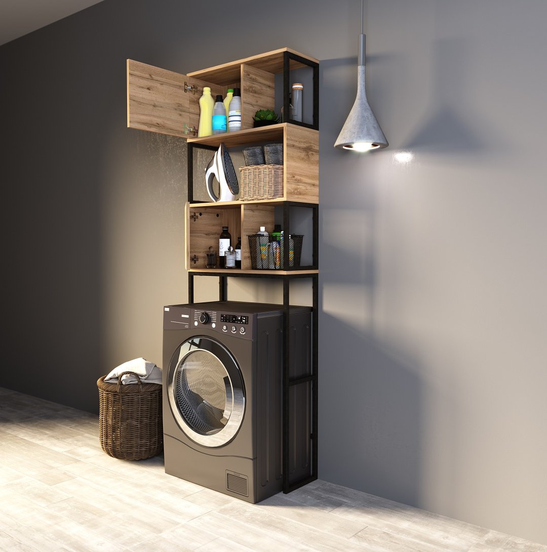 Шкаф напольный 1Marka Grunce Loft Ц0000005249 66x25x200см коричневый купить,NaN