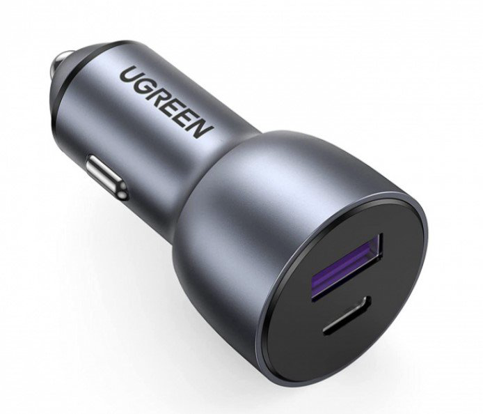 Автомобильное зарядное устройство Ugreen CD213 60980 серое купить,NaN