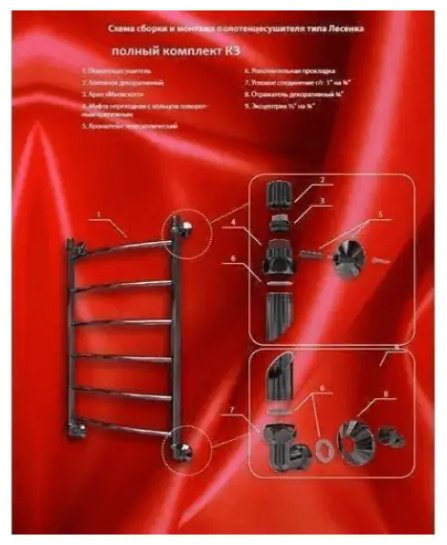 Полотенцесушитель Двин водяной F Primo 80/40, лесенка 40x80 см купить,NaN