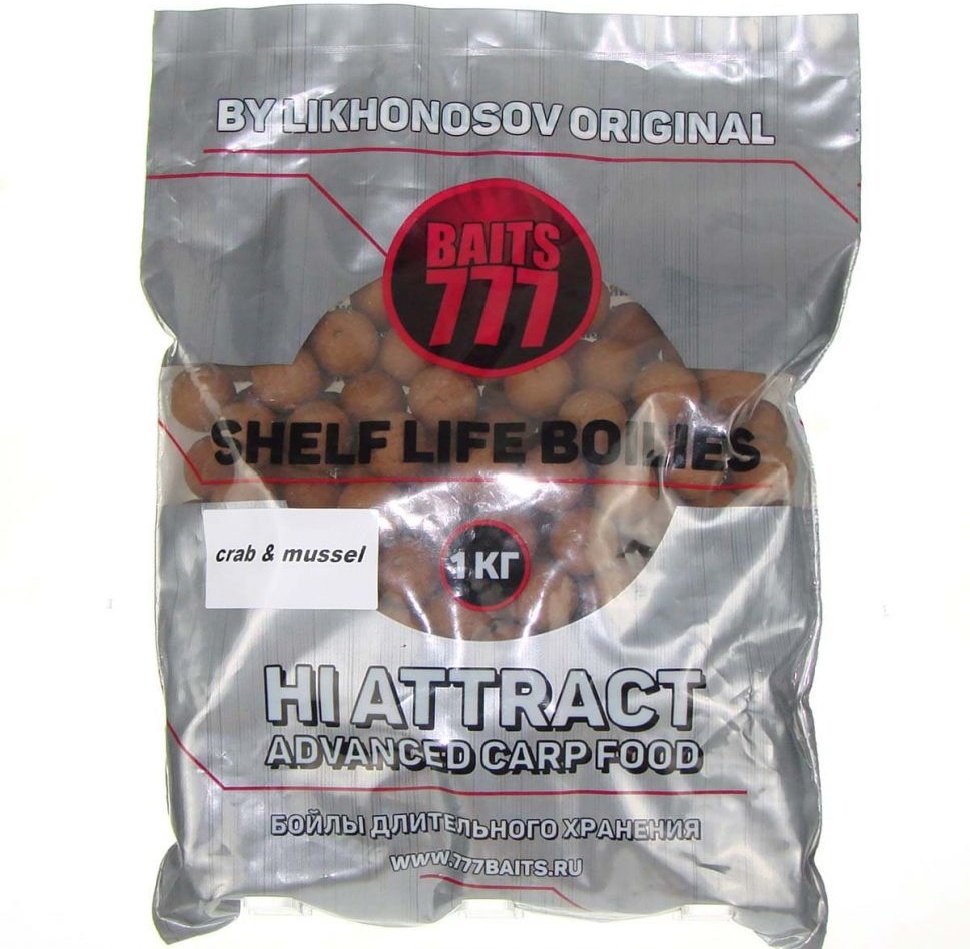 Бойлы Baits 777 20мм 1 кг Crab Mussel  купить,NaN