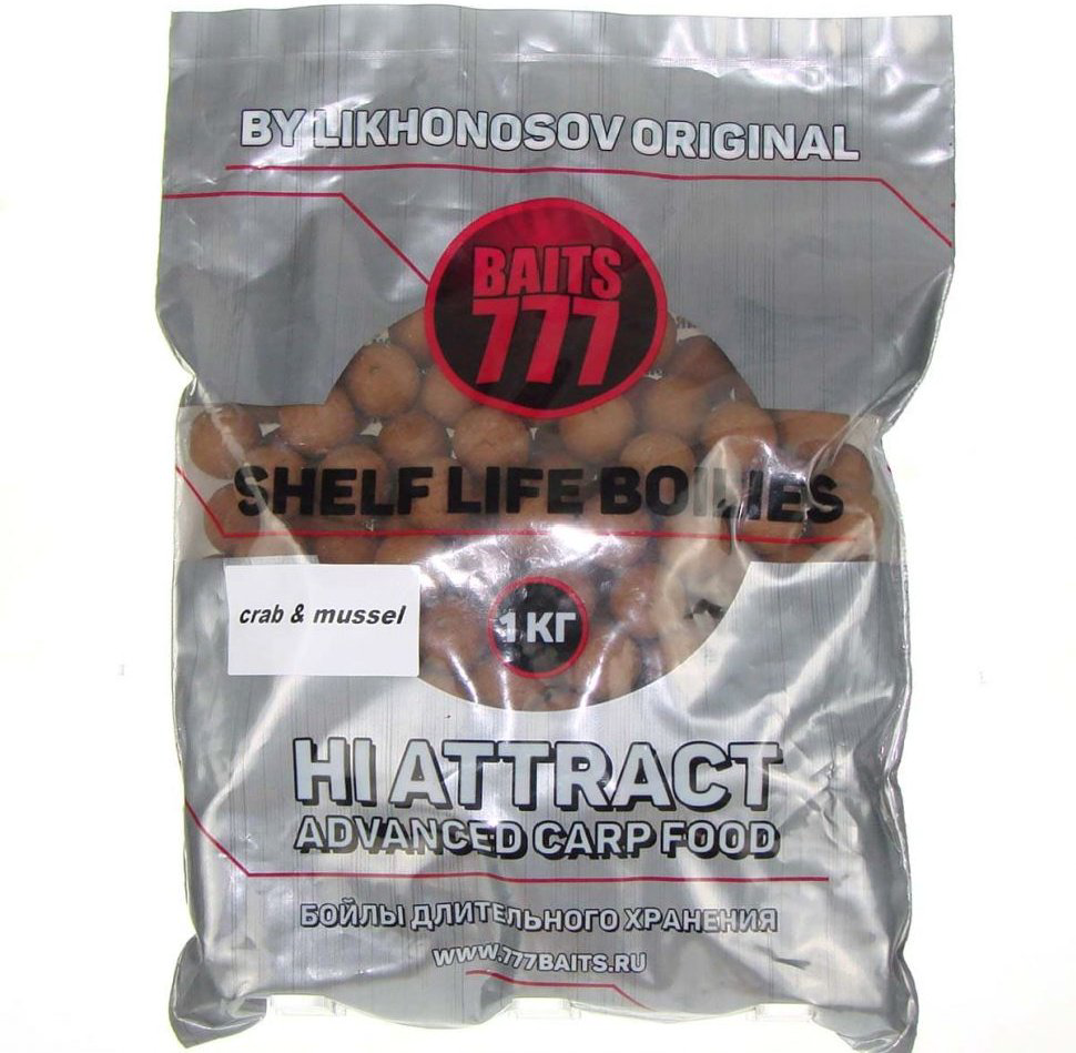 Бойлы Baits 777 20мм 1 кг Crab Mussel  купить,NaN