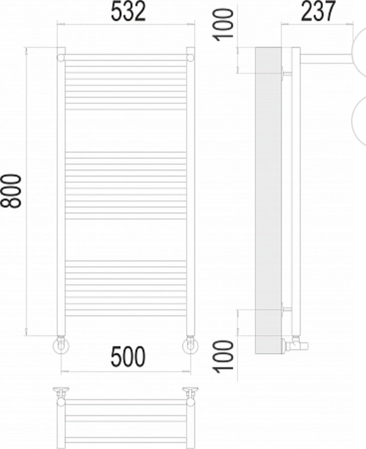 Полотенцесушитель TERMINUS водяной 4670078529428, лесенка 50x80 см купить,NaN