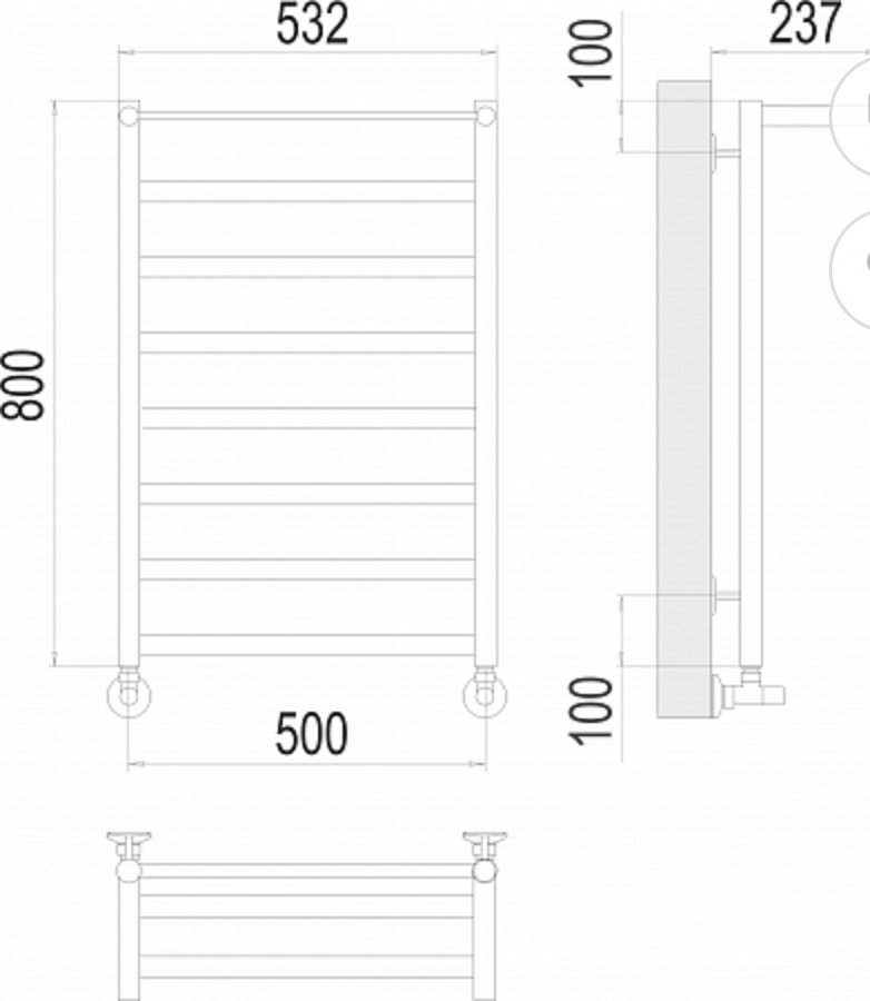 Полотенцесушитель TERMINUS электрический 4670078530424, лесенка 50x80 см купить,NaN