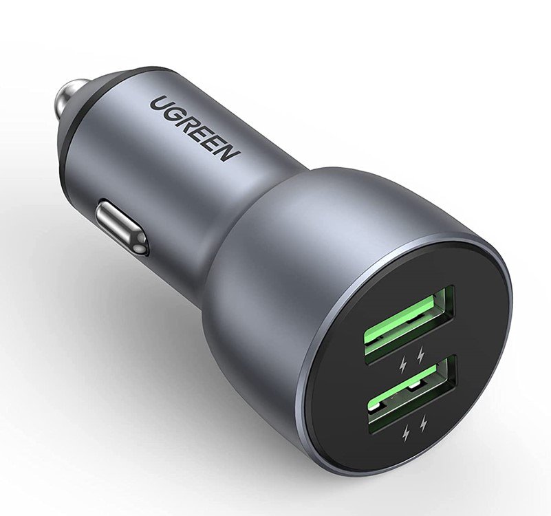 Автомобильное зарядное устройство Ugreen CD213 10144 серое купить,NaN