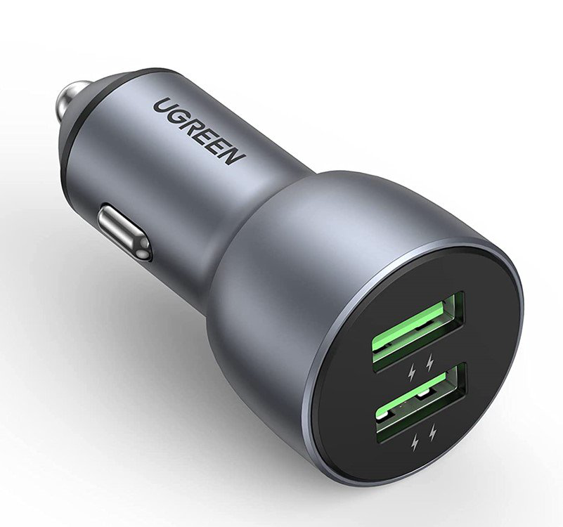 Автомобильное зарядное устройство Ugreen CD213 10144 серое купить,NaN
