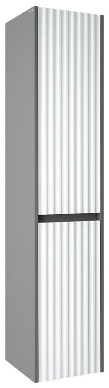 Шкаф-пенал навесной Brevita BAL-05035-48-2П, 35x34x163 см, белый, серый