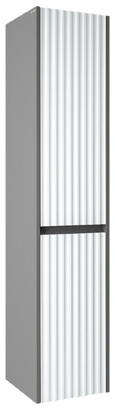 Шкаф-пенал навесной Brevita BAL-05035-48-2П, 35x34x163 см, белый, серый купить,NaN