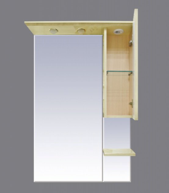 Шкаф зеркальный навесной Kabinka.kz Olimpia LUX - 75 75x17x115см бежевый купить,NaN