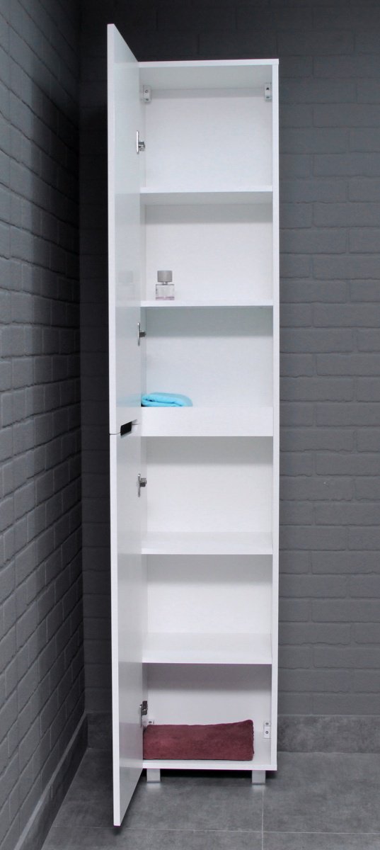 Шкаф-пенал напольный KABINKA.KZ Адай, 40.2x31.6x194.9 см, белый