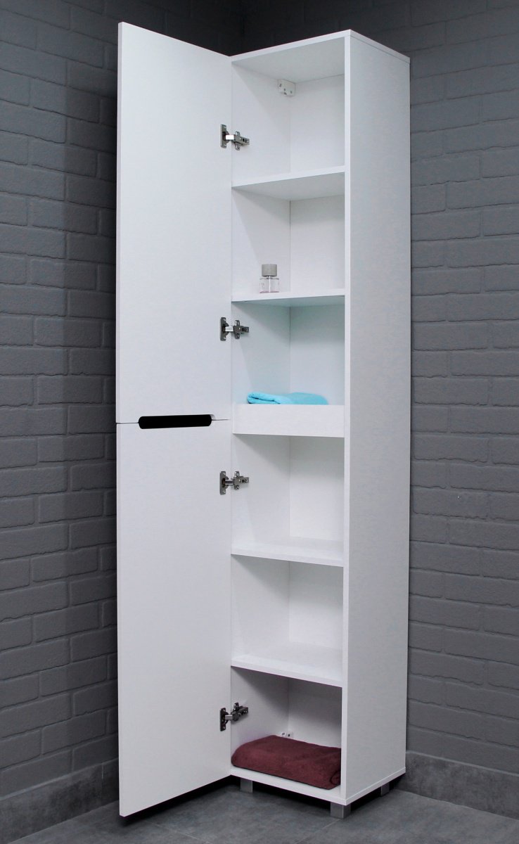 Шкаф-пенал напольный KABINKA.KZ Адай, 40.2x31.6x194.9 см, белый