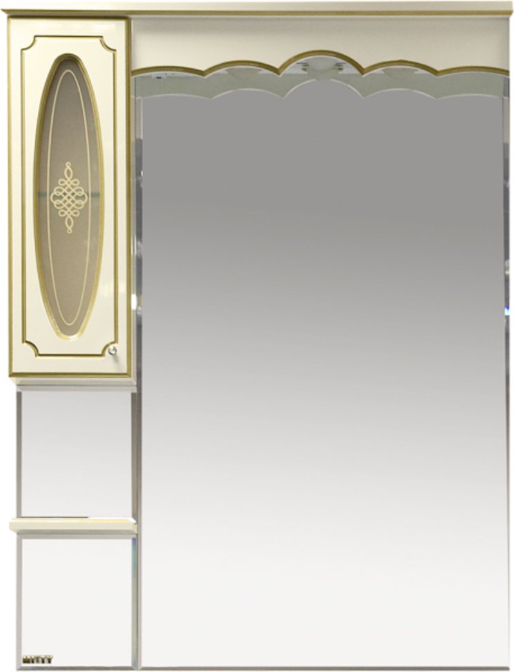 Шкаф зеркальный навесной KABINKA.KZ Монако - 90 , 93x17x115 см, бежевый