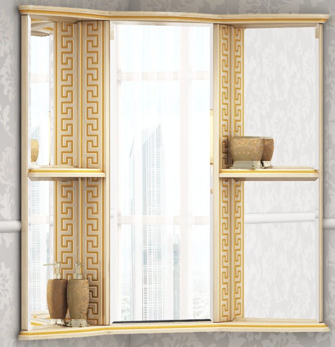Шкаф зеркальный навесной KABINKA.KZ Olimpia LUX - 60, 85x60x84 см, бежевый купить,NaN