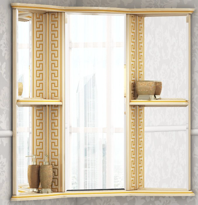 Шкаф зеркальный навесной KABINKA.KZ Olimpia LUX - 60, 85x60x84 см, бежевый купить,NaN