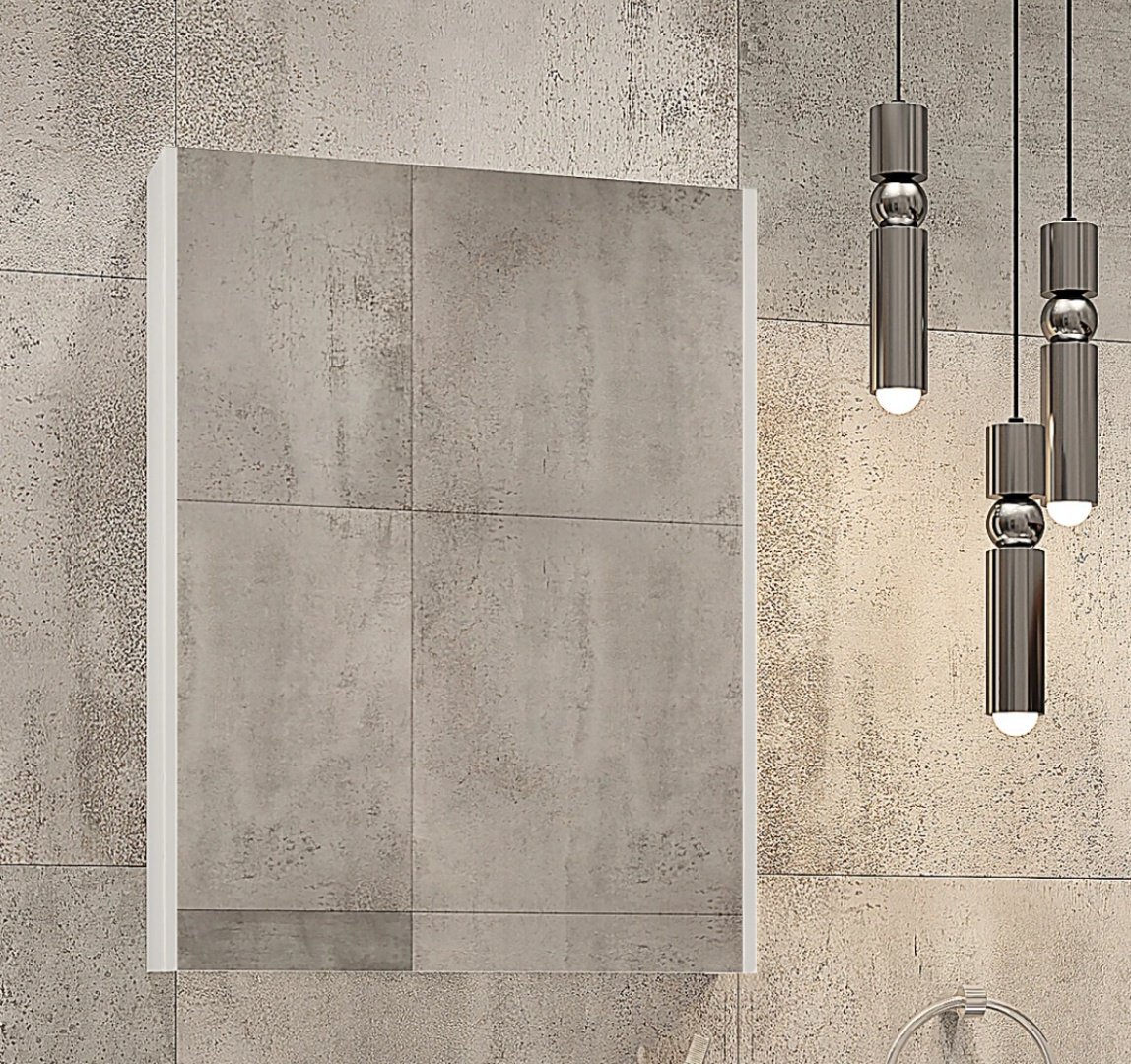 Шкаф зеркальный навесной KABINKA.KZ Klaufs, 60x17x80 см, белый