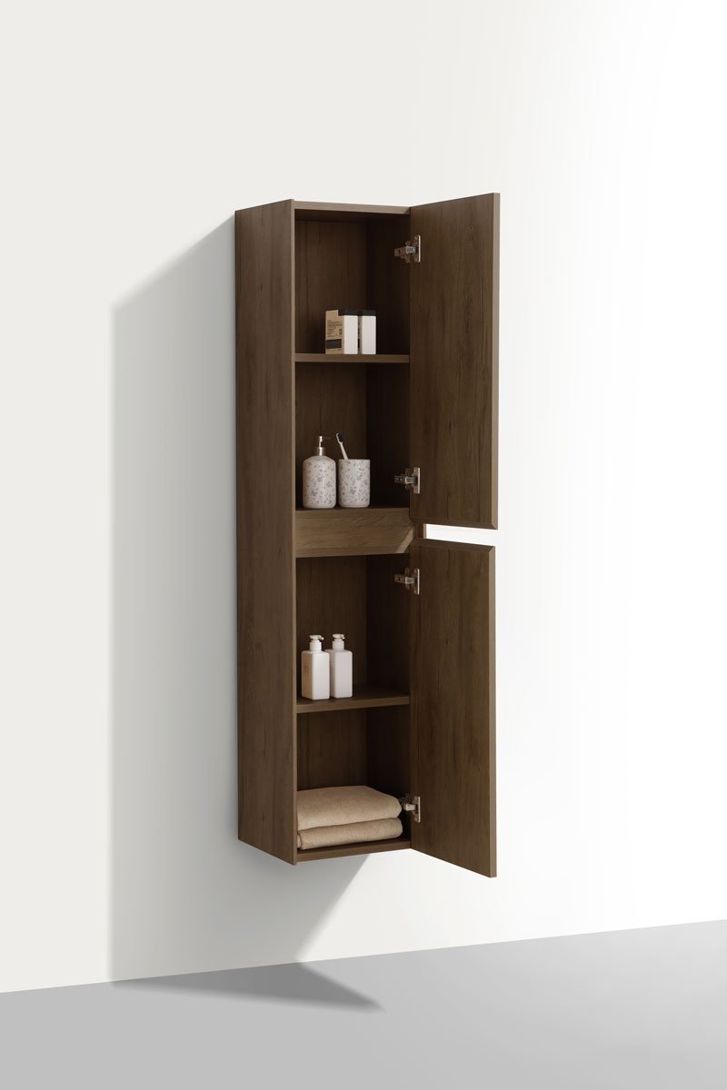 Шкаф-пенал навесной KABINKA.KZ Chiara/Luka, 35x30x150 см, коричневый