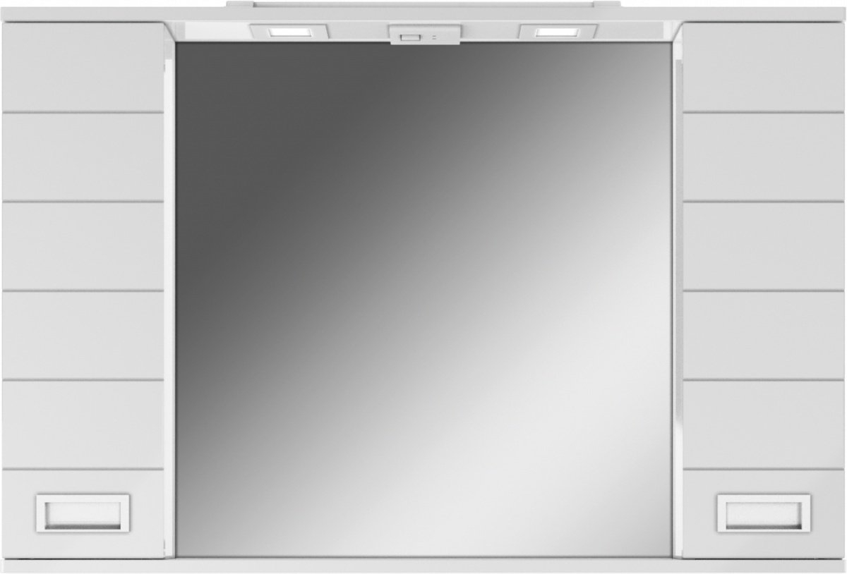 Шкаф зеркальный навесной Kabinka.kz Cube 100 DC5013HZ 100.4x14.8x68.8см белый купить,NaN
