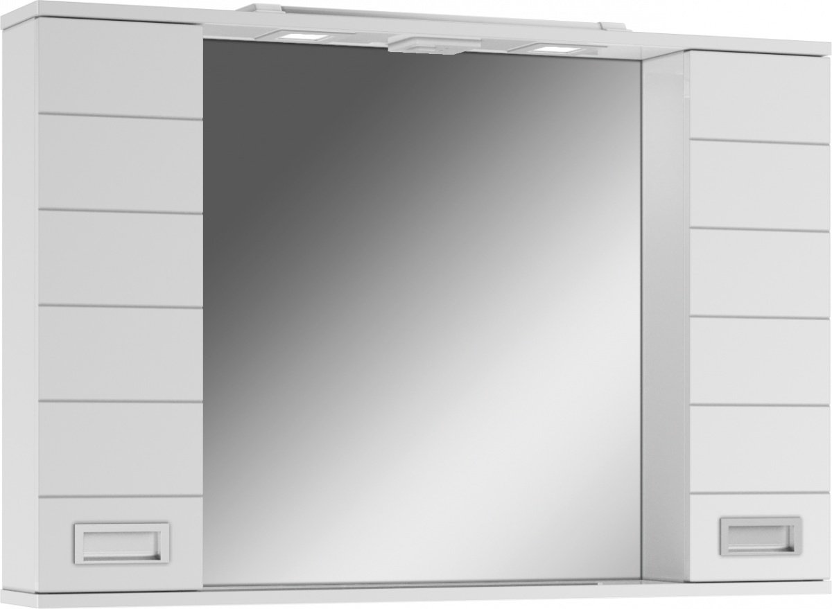 Шкаф зеркальный навесной Kabinka.kz Cube 100 DC5013HZ 100.4x14.8x68.8см белый купить,NaN
