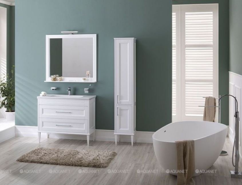 Aquanet Бостон М 36, 36x33x170 см, белый