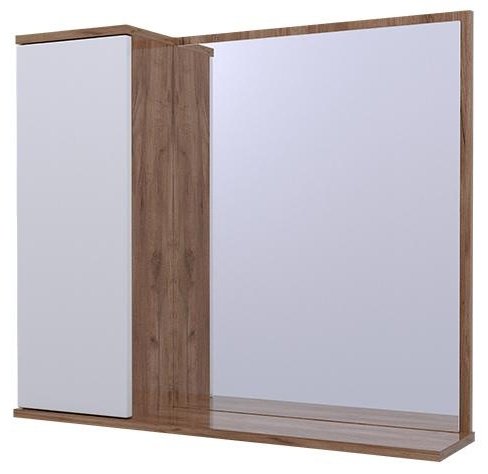 Шкаф навесной AVK Ангелика, 80x17.5x70 см, белый, коричневый