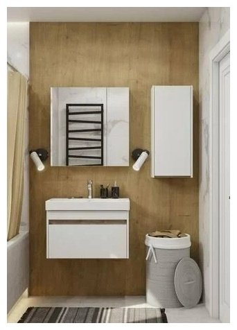 Шкаф навесной Акватон Марти, 35x23x80 см, белый